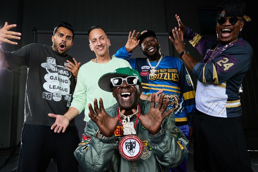 T-Pain, Ne-Yo and Flavor Flav with Clinton Sparks
